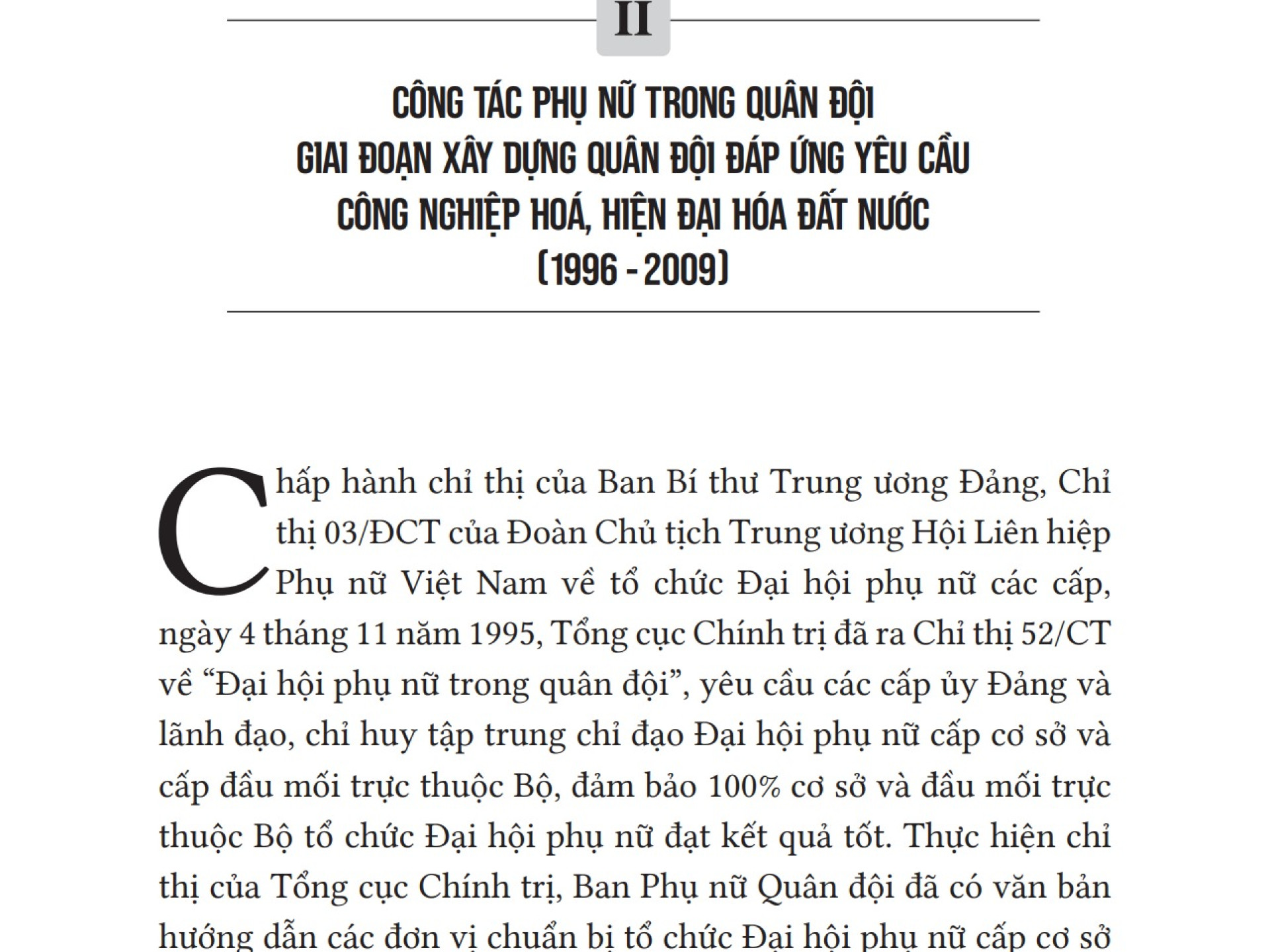 LỊCH SỬ CÔNG TÁC PHỤ NỮ TRONG QUÂN ĐỘI NHÂN DÂN VIỆT NAM ( 1944-2022 ) - PHẦN 2