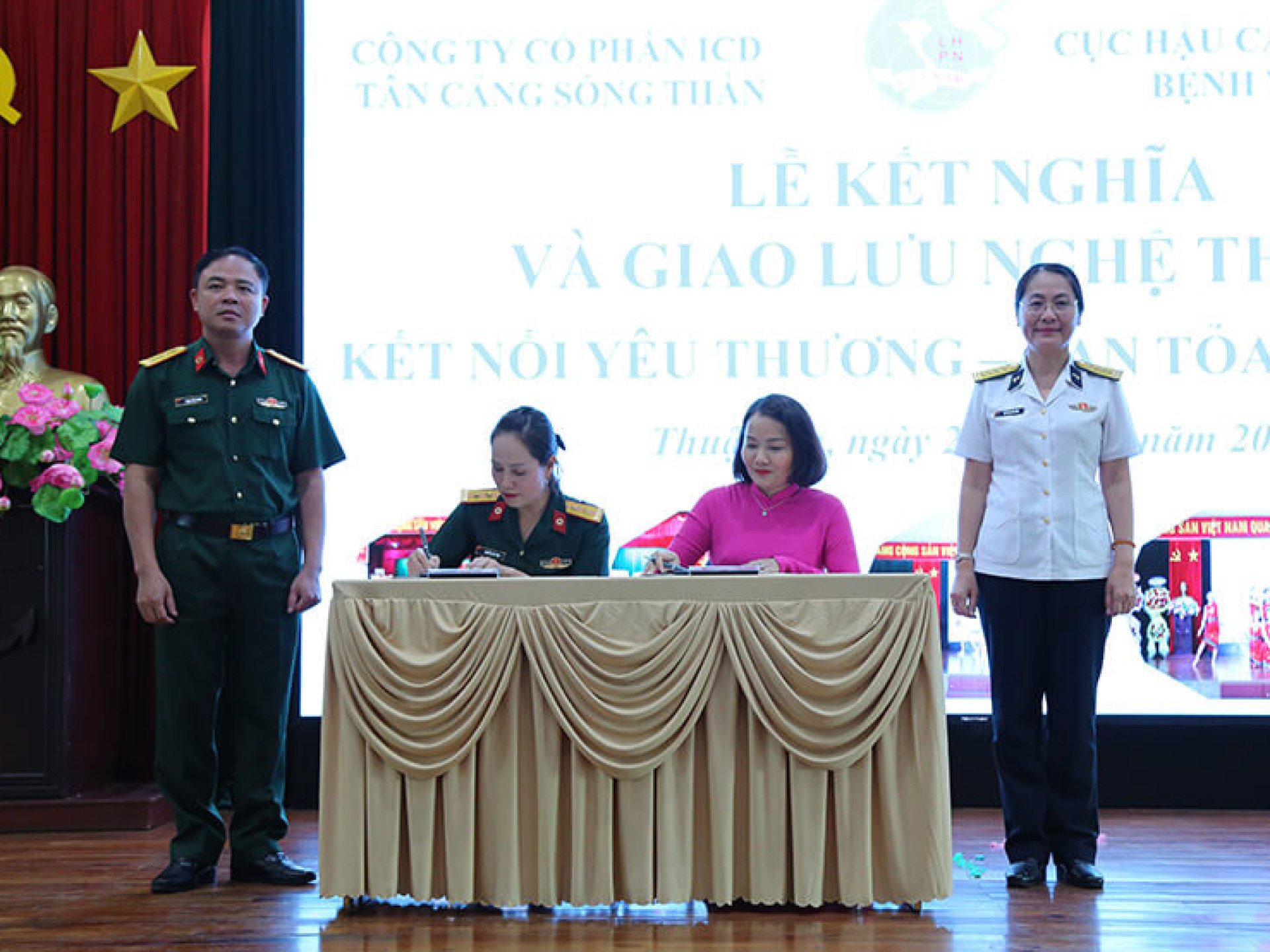 TÂN CẢNG SÓNG THẦN VÀ BỆNH VIỆN QUÂN Y 4 HỘI PHỤ NỮ KÝ KẾT CHƯƠNG TRÌNH PHỐI HỢP HOẠT ĐỘNG