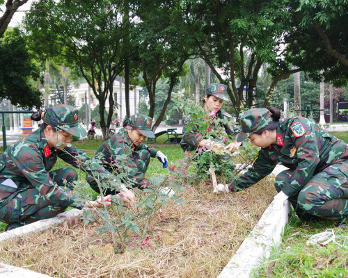 RA QUÂN VỆ SINH MÔI TRƯỜNG, XÂY DỰNG “KHUÔN VIÊN XANH”