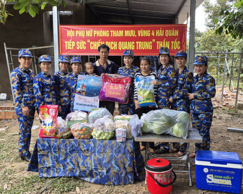 PHỤ NỮ HẢI QUÂN TIẾP SỨC “CHIẾN DỊCH QUANG TRUNG”