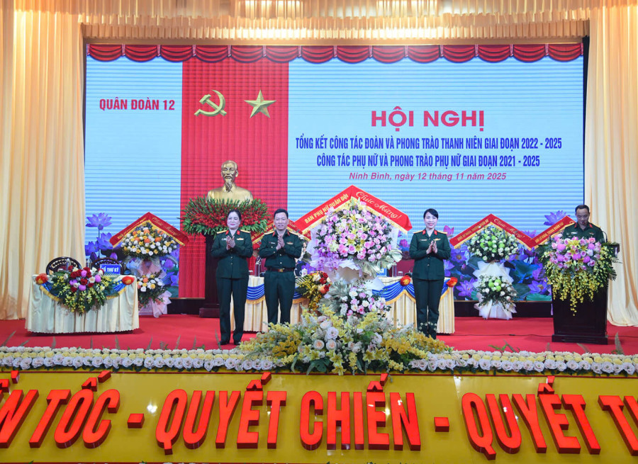 QUÂN ĐOÀN 12 TỔ CHỨC HỘI NGHỊ TỔNG KẾT CÔNG TÁC ĐOÀN VÀ CÔNG TÁC PHỤ NỮ