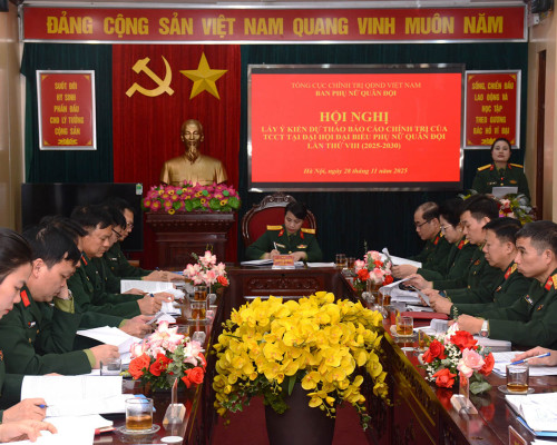 BAN PHỤ NỮ QUÂN ĐỘI: TỔ CHỨC LẤY Ý KIẾN VÀO DỰ THẢO CÁC...