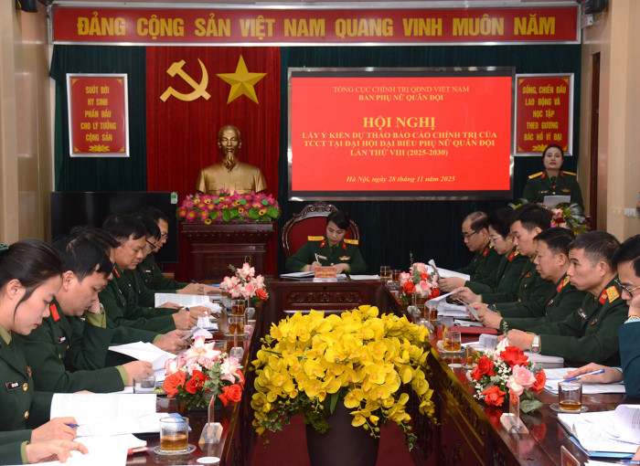 BAN PHỤ NỮ QUÂN ĐỘI: TỔ CHỨC LẤY Ý KIẾN VÀO DỰ THẢO CÁC VĂN KIỆN TẠI ĐẠI...