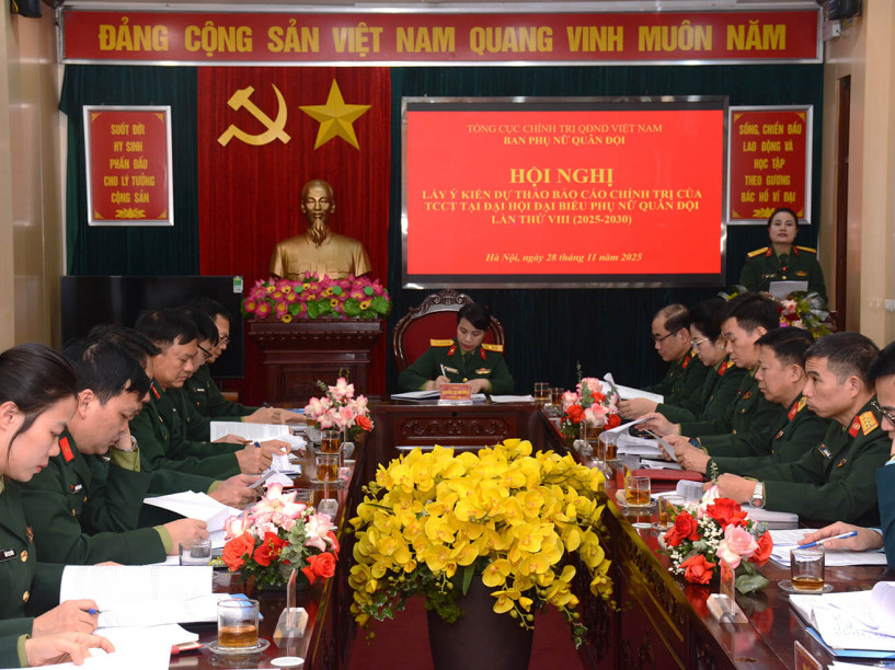 BAN PHỤ NỮ QUÂN ĐỘI: TỔ CHỨC LẤY Ý KIẾN VÀO DỰ THẢO CÁC VĂN KIỆN TẠI ĐẠI HỘI ĐẠI BIỂU PHỤ NỮ QUÂN ĐỘI LẦN THỨ VIII