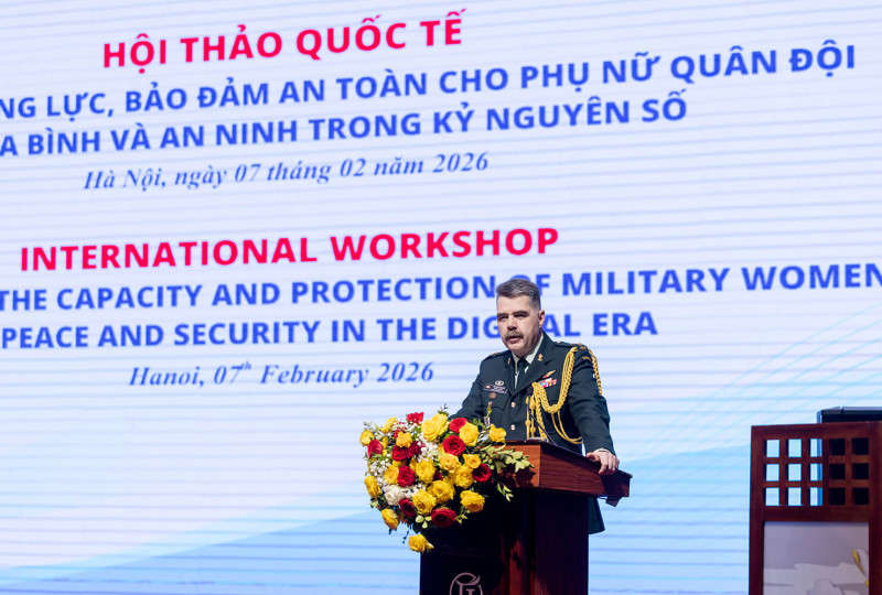 HỘI THẢO QUỐC TẾ VỀ “NÂNG CAO NĂNG LỰC, BẢO ĐẢM AN TOÀN CHO PHỤ NỮ QUÂN ĐỘI VÌ HÒA BÌNH VÀ AN NINH TRONG KỶ NGUYÊN SỐ”