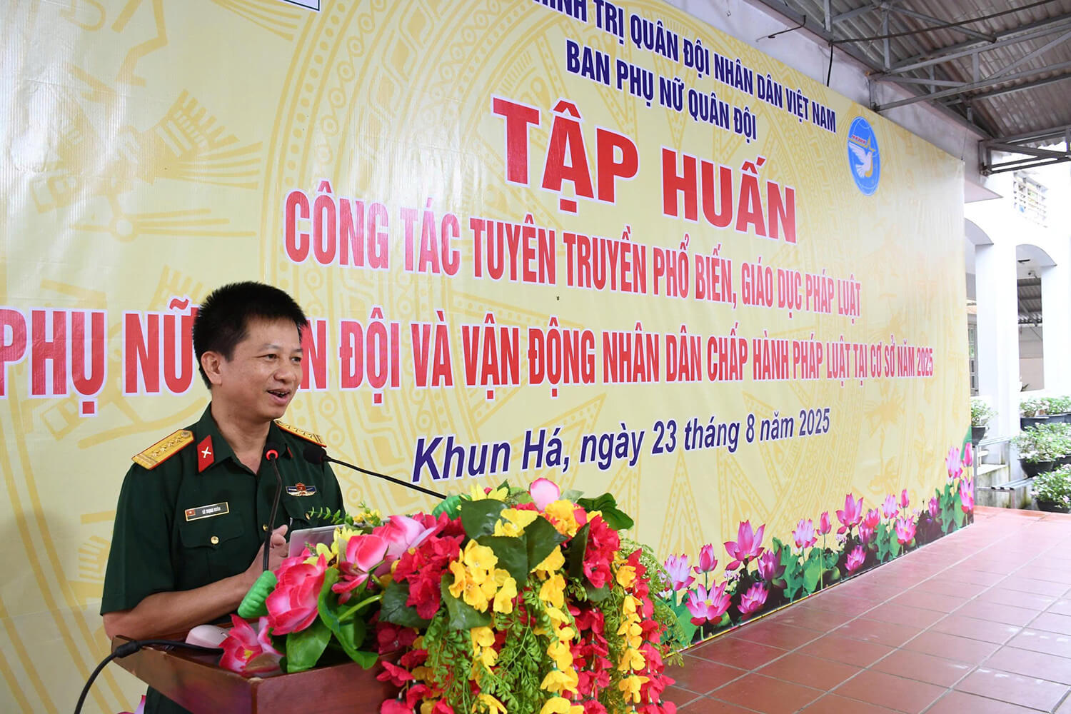 BAN PHỤ NỮ QUÂN ĐỘI: TẬP HUẤN TUYÊN TRUYỀN, PHỔ BIẾN PHÁP LUẬT VÀ VẬN ĐỘNG NHÂN DÂN CHẤP HÀNH PHÁP LUẬT TẠI LAI CHÂU